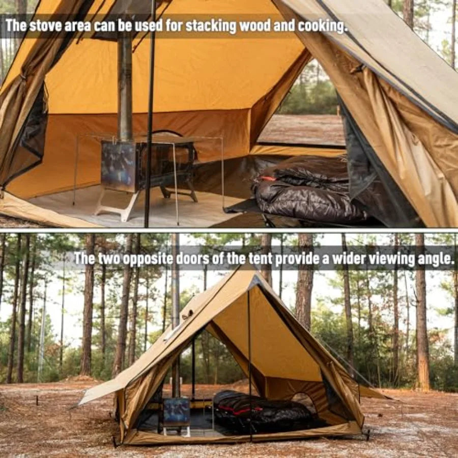 Tent Chalet Portable Wall Tent with Stove Jack