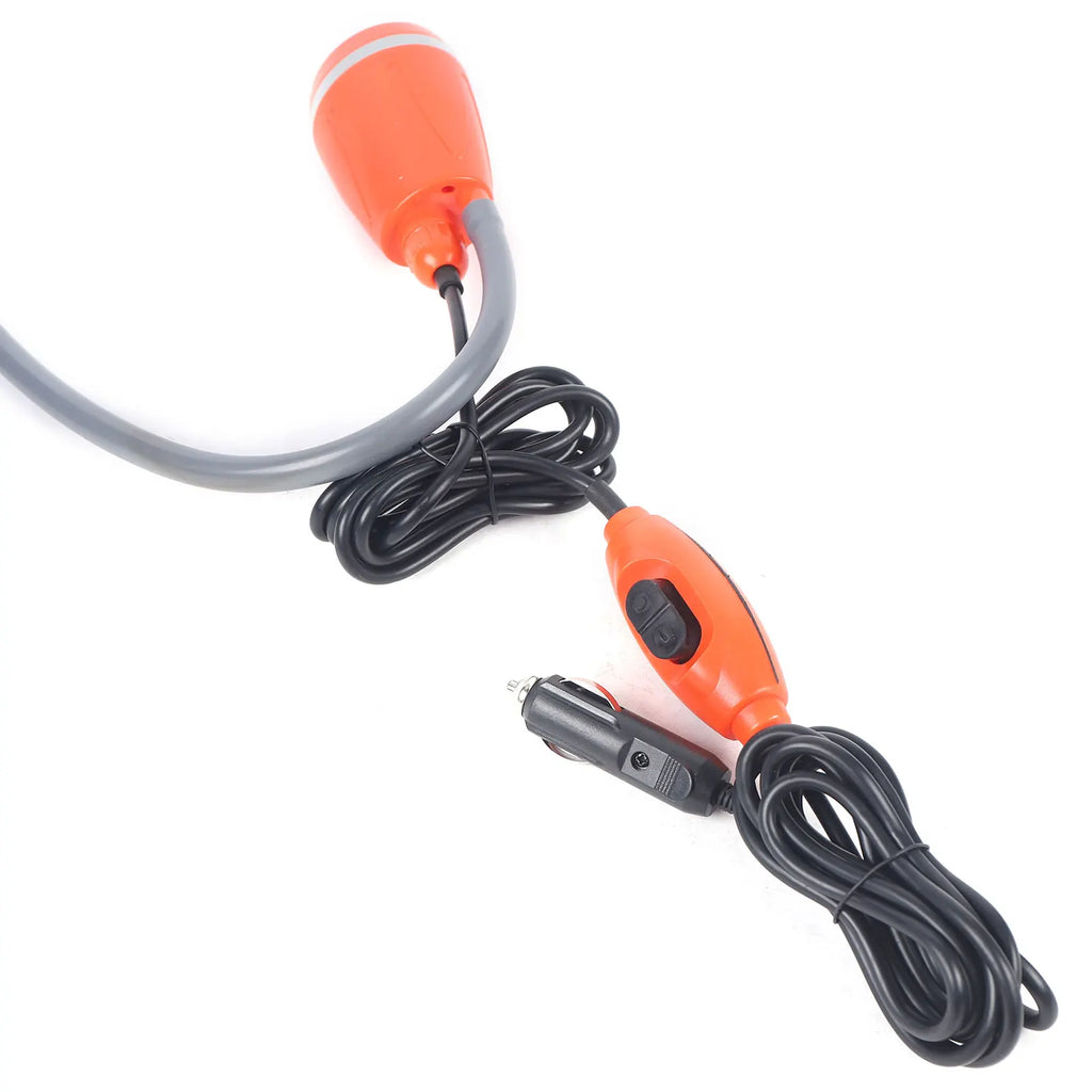 Portable Camping Shower with Long Power Cable 12V Water Shower 169.07oz/min Pump Effluent Rate Outdoor Showers Camping Trips