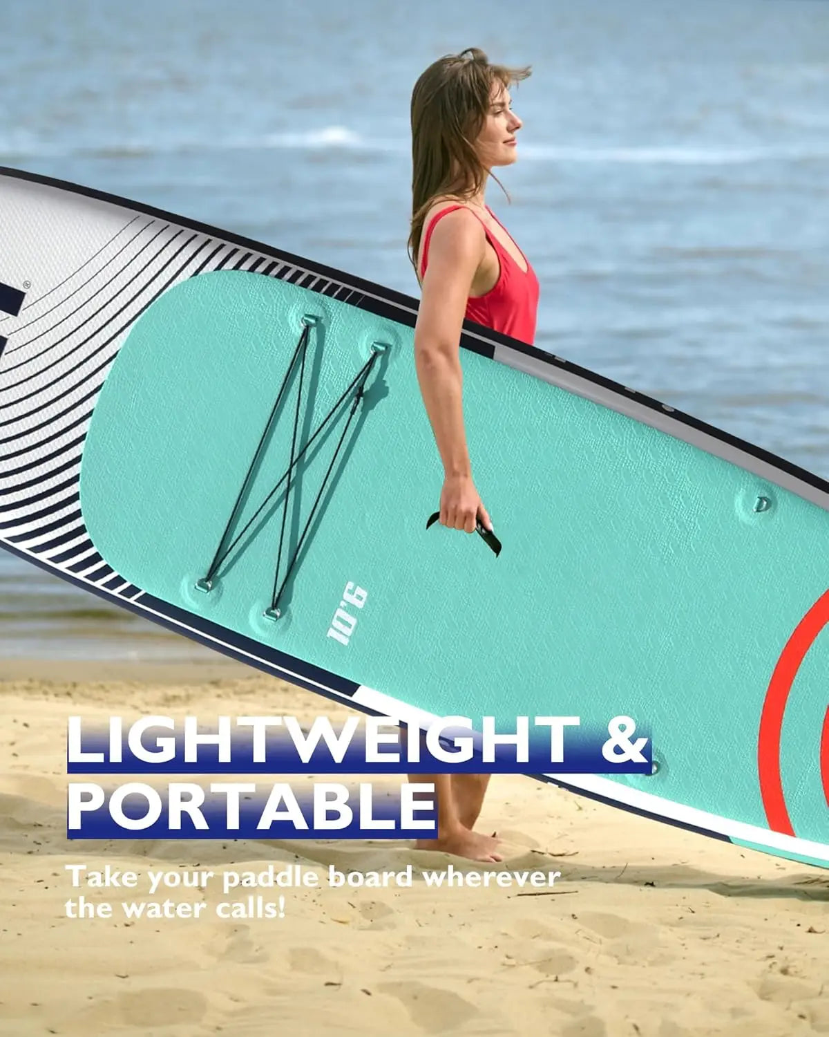 Inflatable Stand Up Paddle Board, 10'6''x32''x6'' Stable and Lightweight Paddleboard, with Carry Bag