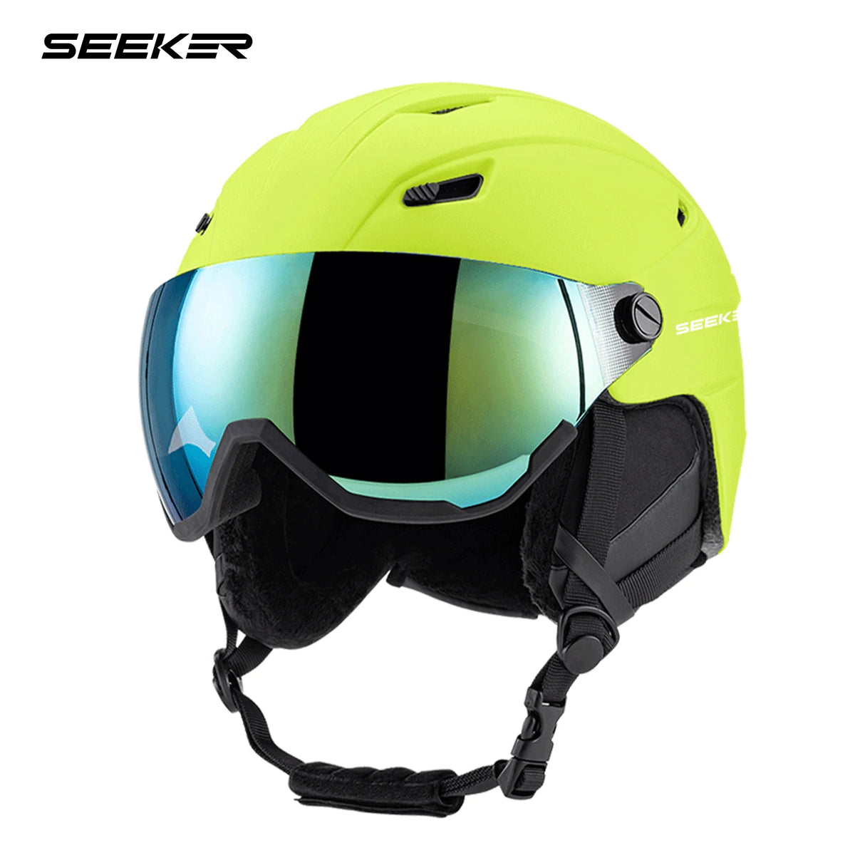 Helmet and Mirror Integrated Ski Helmet