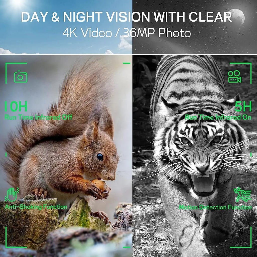 4K Night Vision Binoculars with Rechargeable Battery